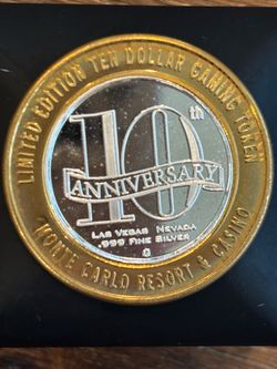 Monte Carlo 10th Anniversary Silver Strike Token – Las Vegas