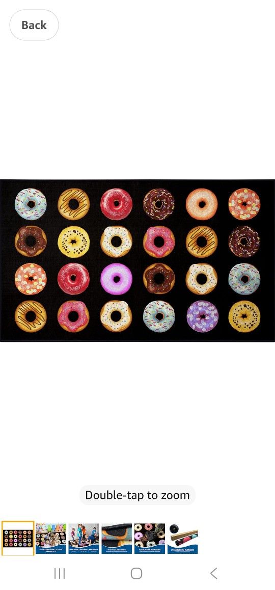 Booooom Jackson Donuts Seating Classroom Rug for Kids Room Seating Décor, 7'54''x13'12'' Large Preschool Carpet Seating Rug for Teaching and Playroom,