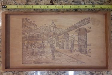 Vintage Authentic California Redwood Lumber tray