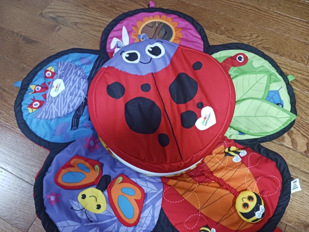 LAMAZE Spin: Tummy Time Baby Play Mat & Explore Baby Gym