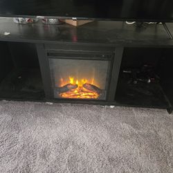 Entertainment Center With Fire Place Space Heater