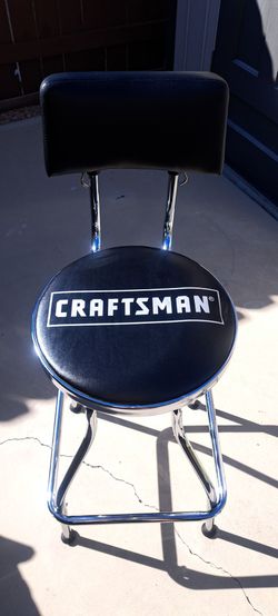 Craftsman Garage Shop Stool with Back