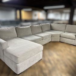 Free Delivery-Maceys cream 4pc U shape sectional couch sofa