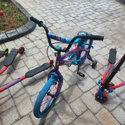 Assorted Kids Bikes And Wiflicker