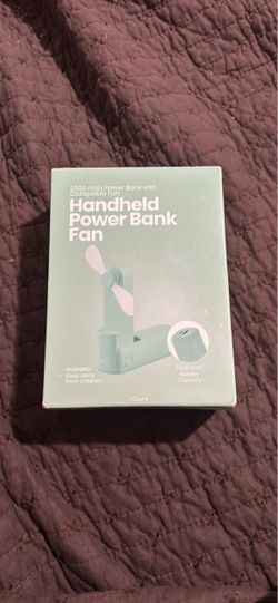 Handheld Power Bank Fan 2000mAh