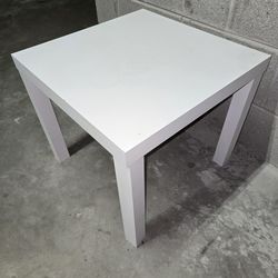 White Square Side Table