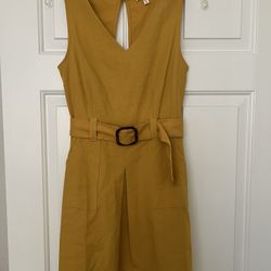 Monteau Los Angeles Mustard  Yellow Dress Size Small 