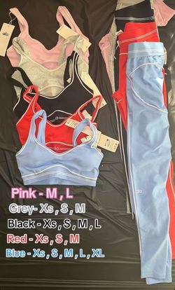 Alo Sets Sizes Shown on post