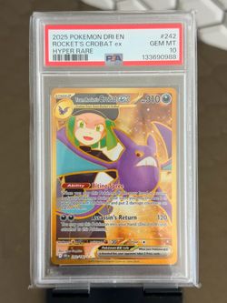 PSA 10 Rocket's Crobat ex Hyper Rare 242/182