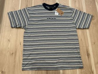 Vans Black, White, and Gold Striped Cameron Tshirt Size Men’s Large New with tag