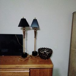 Pair Art Deco Table Lamps