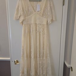 Womens White Lace Dress Baltic Born Clarisa