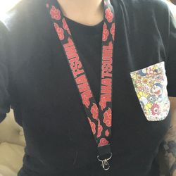 Naruto Akatsuki Red Clouds Lanyard