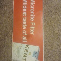 Vintage Kent Cigarettes Tin Sign 30x12 – Micronite Filter Tobacco AdvertisingDescription:
Original vintage Kent Cigarettes advertising tin sign from t