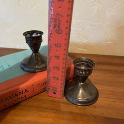 Pair of Duchin Creation Weighted Sterling Sterling Candle Holders