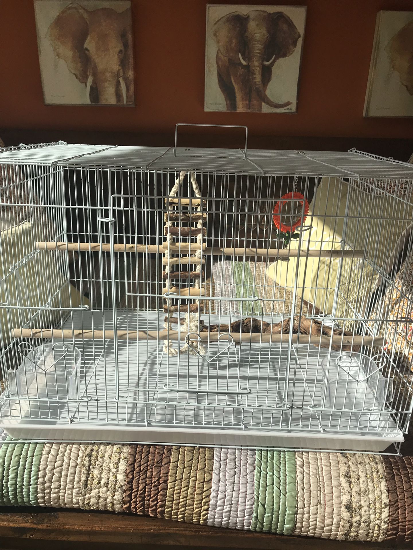 Bird cage- perfect size in great condition 23” x 16” x16” h