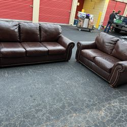 High Quality Leather Sofa And Love Seat 