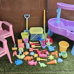 Backyard & Beach Kids Toys (Water Table, Adirondack Chairs, Beach Sand Castle Toys, Shovels, Pretend Toys