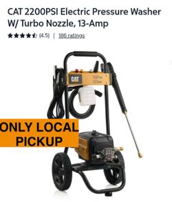 🛞 Caterpillar CAT 2200PSI Electric Pressure Washer W/Turbo Nozzle, 13-Amp #4850
