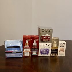 New, Factory Sealed Skincare $200 For 65% Off — All Sealed, New (7 Items) Includes multiple Olay Regenerist creams, eyes, Revitalift & more