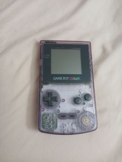 Transparent Purple Gameboy COLOR with Tetris DX