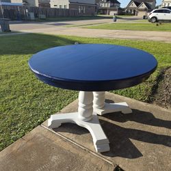 Custom Kitchen Table With Blue top