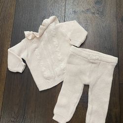 Girls Pink Sweater And Pants Size 3/6 Months By Nicole Miller #2