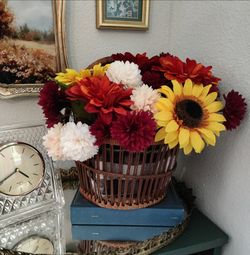 Fall Floral Wall Basket