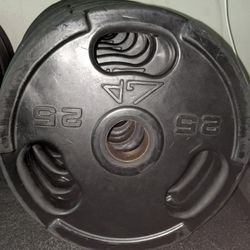 GPI MADE IN USA URETHANE RUBBER-OLYMPIC PLATES. Pair Of 25 Pounds

