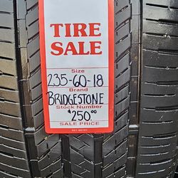 235/60R18 Bridgestone Alenza RFT – Set of 4 Tires $250 Installed