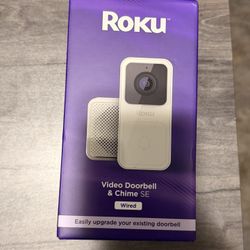 Roku Smart Home Video Doorbell & Chime SE (Wired)(1-Pack) with Motion & Sound Detection - Voice Controlled