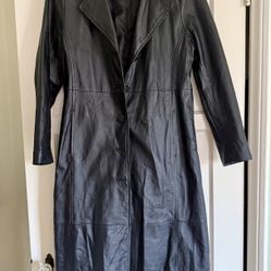 Marc Mattis leather trench coat