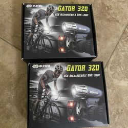 Blitzu Gator 320 Bike And Tail Light Set. USB Rechargeable.