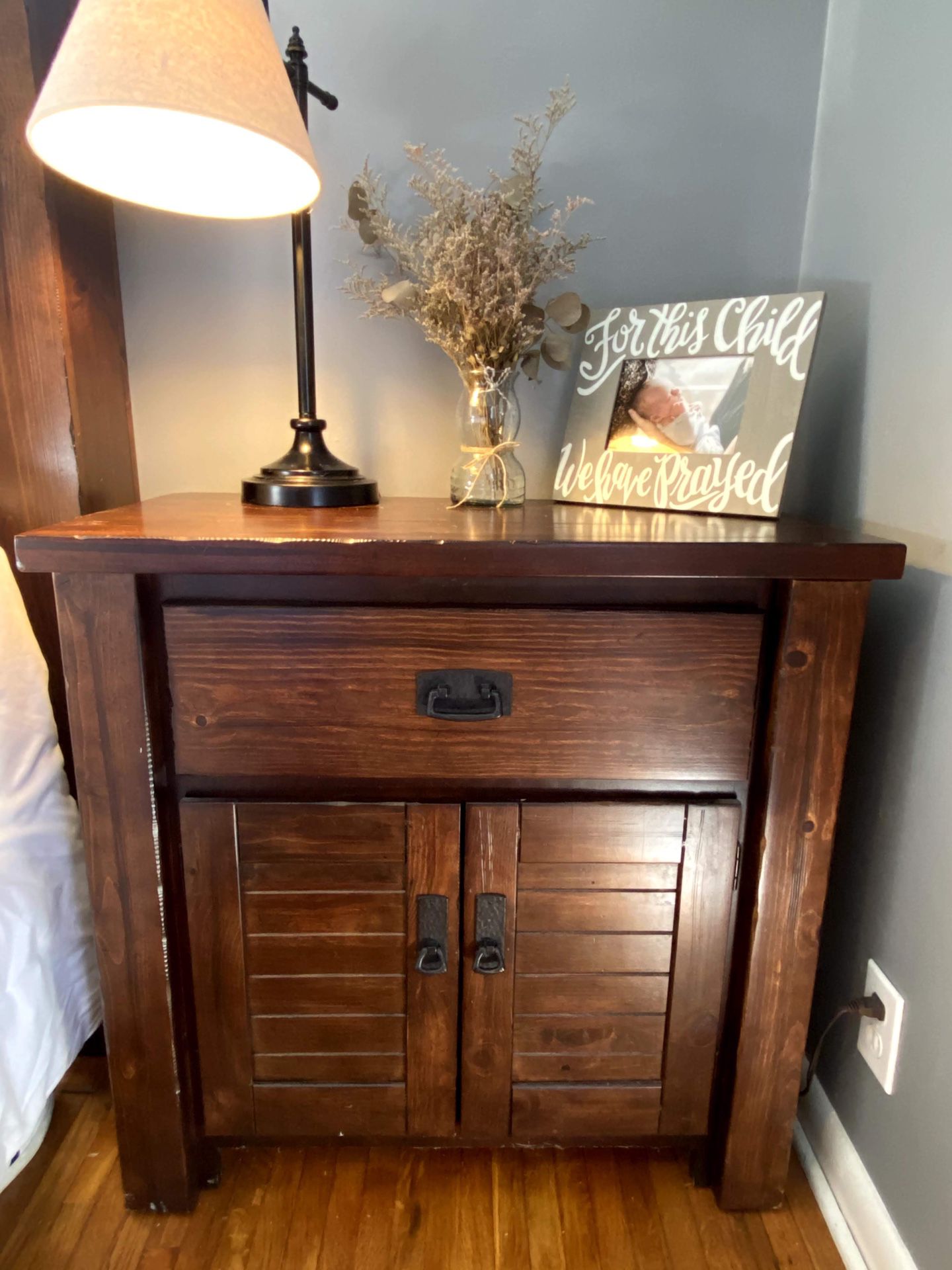 Modern Rustic Night Stand / Side Table