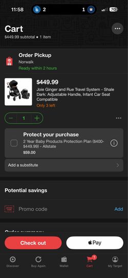 Joie infant car seat/stroller