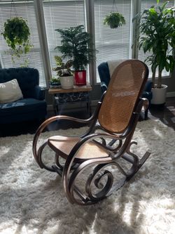 Vintage Bentwood Cane Rocking Chair