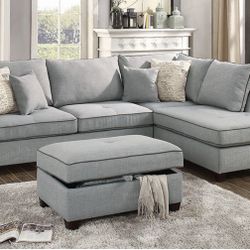 Sectional Sofa + Ottoman