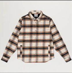 Plaid Flannel Shacket Snap Button Overshirt