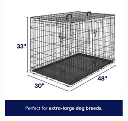 Frisco Fold & Carry Double Door Collapsible Wire Dog Crate