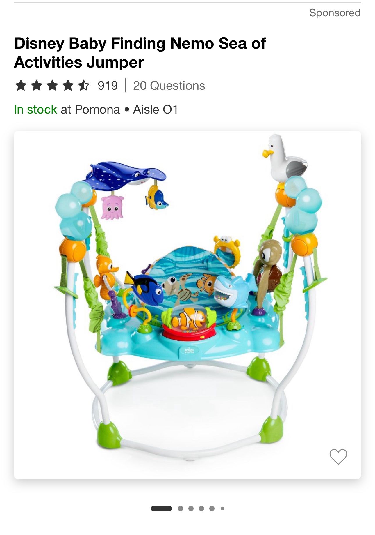 Finding Nemo Bouncer and Jumper For Sale