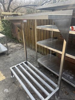 Aluminum Dunnage Rack with Stainless Steel Top Shelf 48" x 20" x 8"  - 1685 lb. Capacity