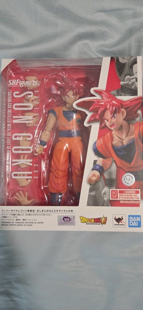 SH Figuarts Super Saiyan God Goku