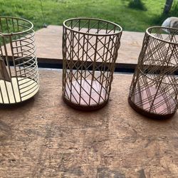 Variety Of Gold Candle Holders 