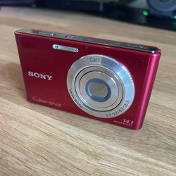 Sony Cyber-shot DSC-W330 Point And Shoot Digital Camera Rare Pink Color 