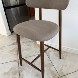 COLAMY Upholstered Counter Height Bar Stools. Set of 1 . camel .