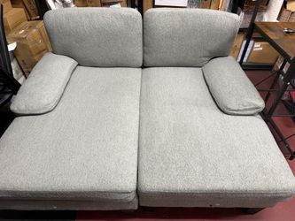 Light Gray Modular Double Chaise Lounge Sofa