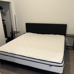 Suayea King Mattress w/ Bedframe and Headboard