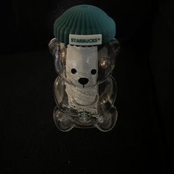 STARBUCKS GLASS BEAR CUP