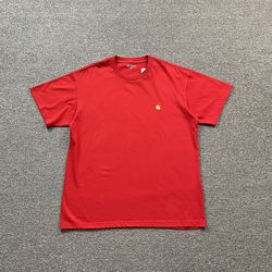 Carhartt Red Embroidered Logo T Shirt
