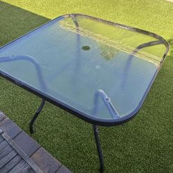 Glass Patio Table (no Umbrella) 